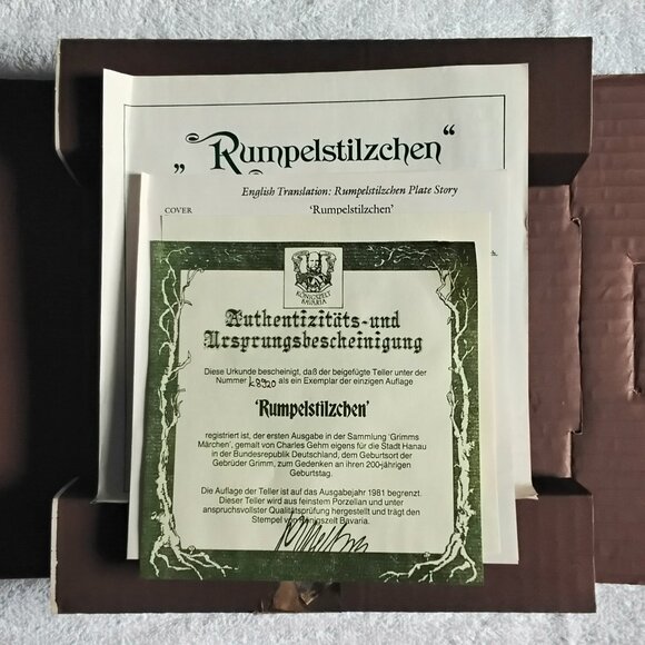 1981 "Rumpelshilzen" by Charles Gehm" 8" Collector's Plate k8920 by Bavaria!! - Picture 2 of 5